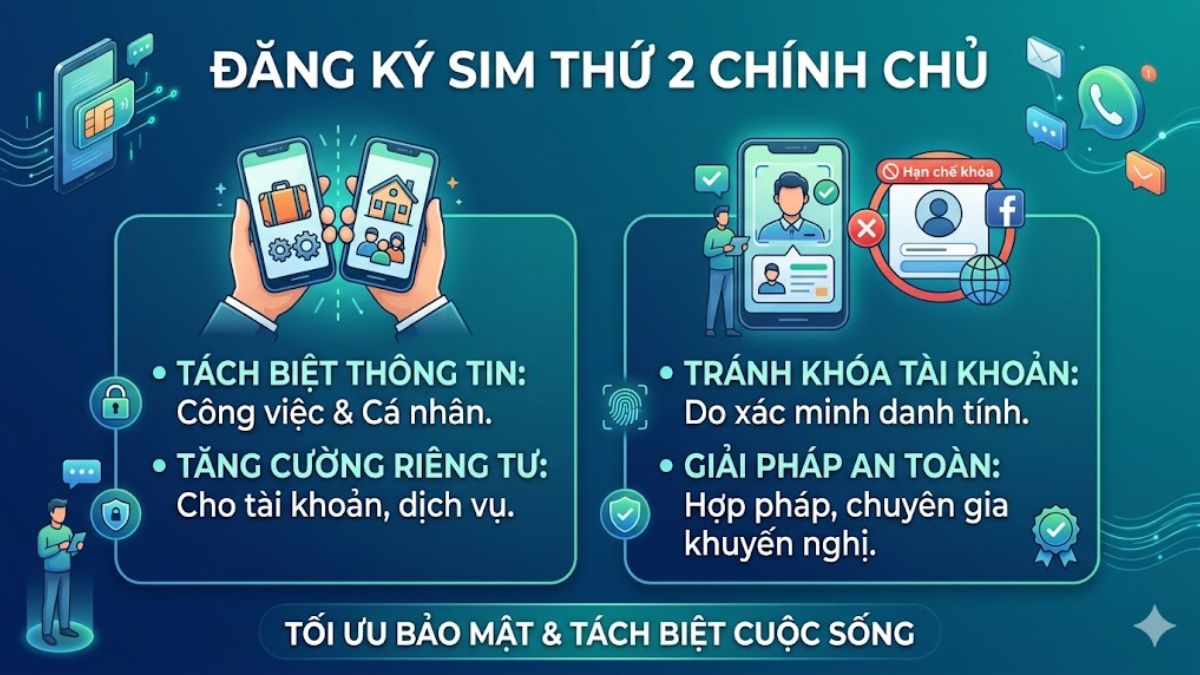 Đăng ký SIM thứ 2 để tối ưu thông tin riêng tư