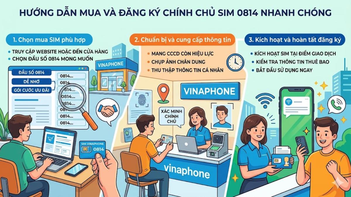 Hướng dẫn mua và đăng ký chính chủ SIM 0814