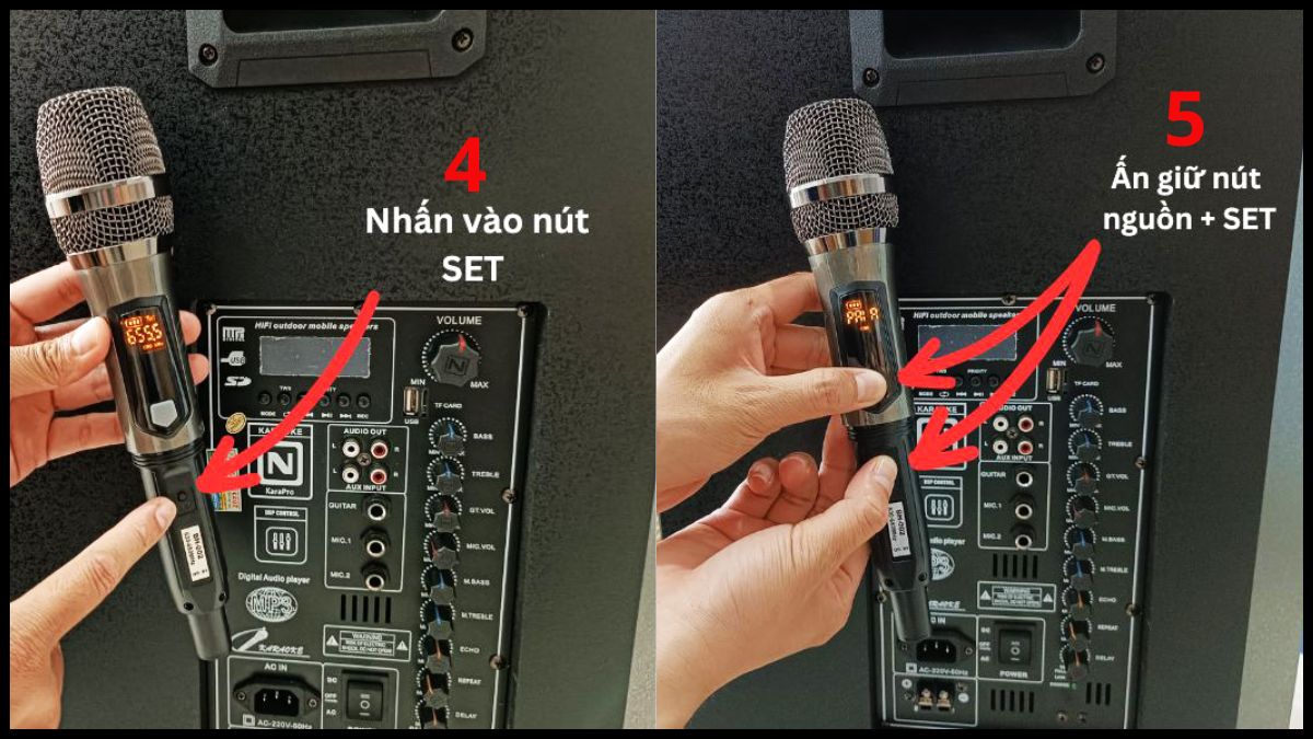 Cách kết nối micro không dây với loa Nanomax