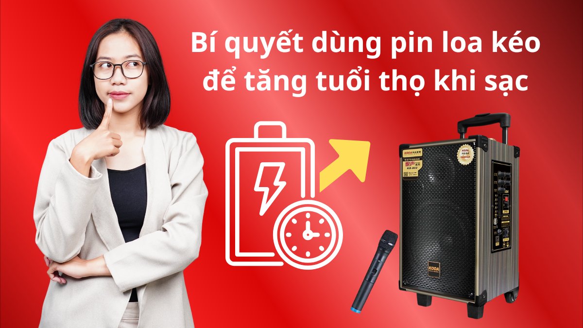 Bí quyết giúp pin của loa kéo bền hơn khi sạc
