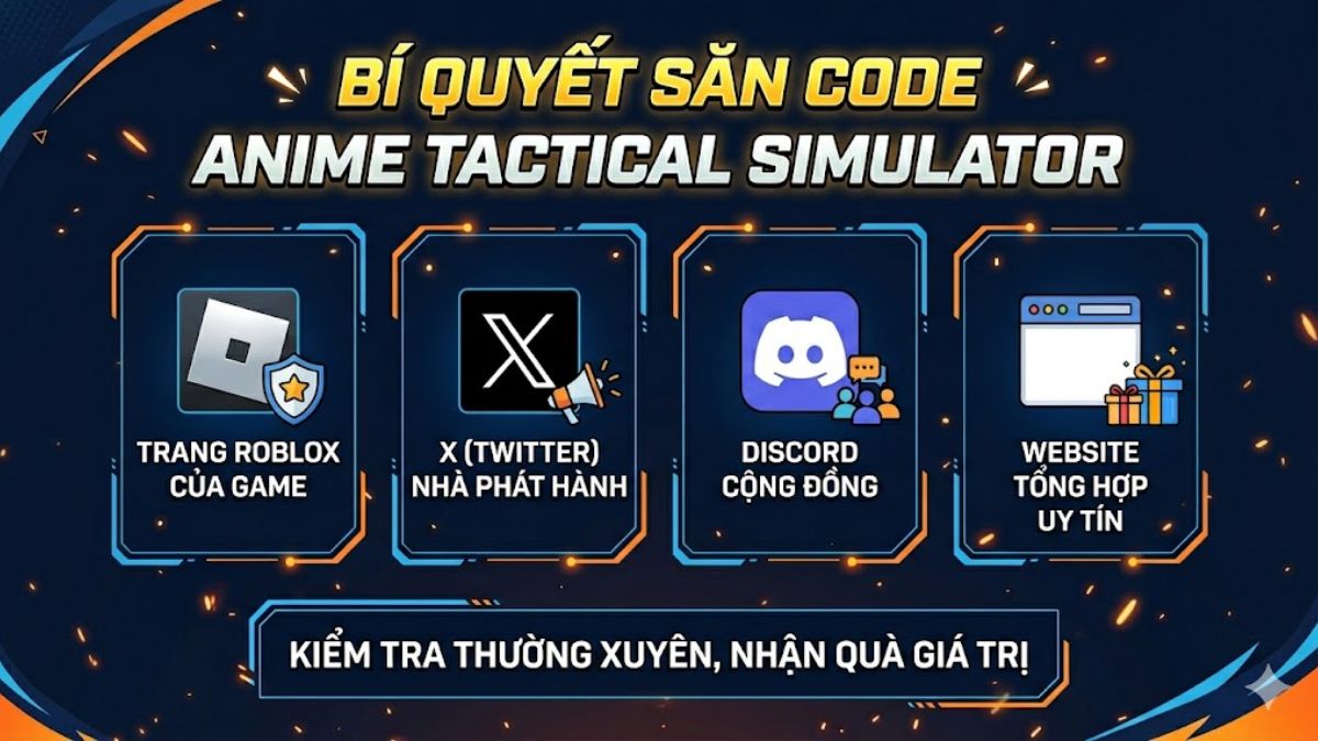 Cách săn thêm code Anime Tactical Simulator ở đâu?