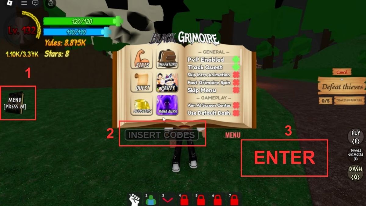 Hướng dẫn cách nhập code Black Grimoire