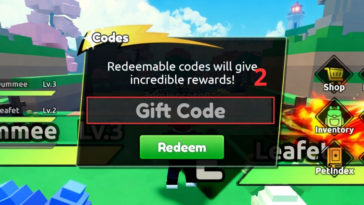 Cách nhập code Catch A Monster