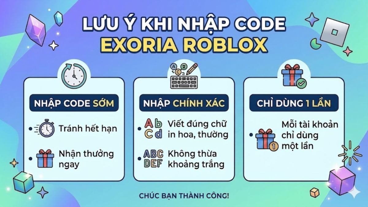 Hướng dẫn cách nhập code Exoria