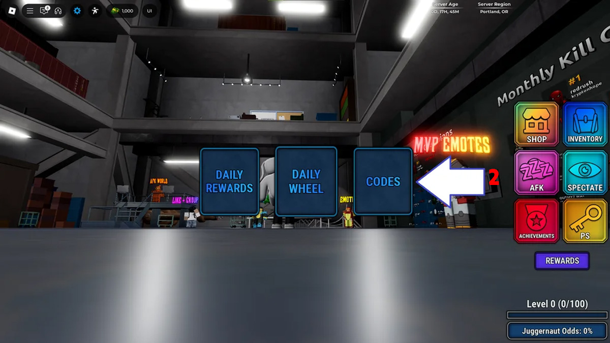 cách nhập Code Invincible Showdown