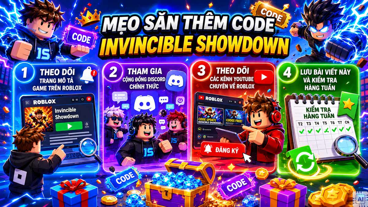 Mẹo Săn Thêm Code Invincible Showdown