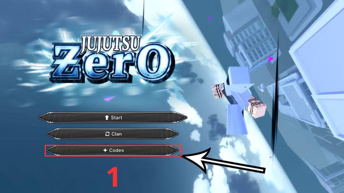 Hướng dẫn cách nhập code Jujutsu Zero bước 1