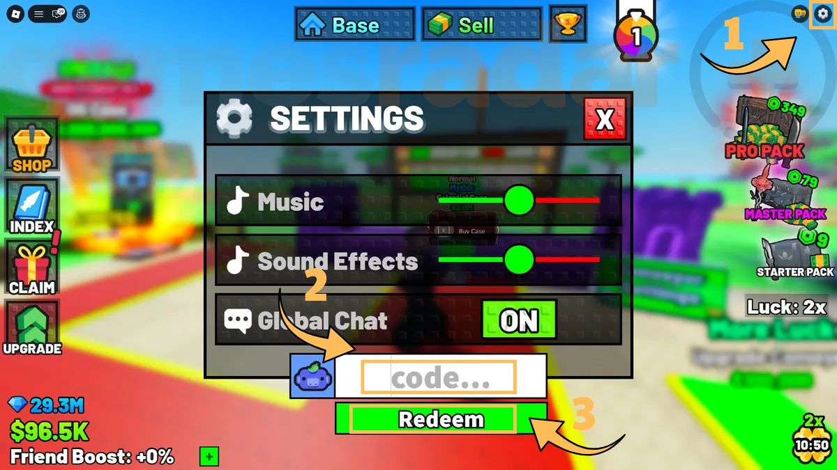 Hướng dẫn cách nhập code My Knife Farm
