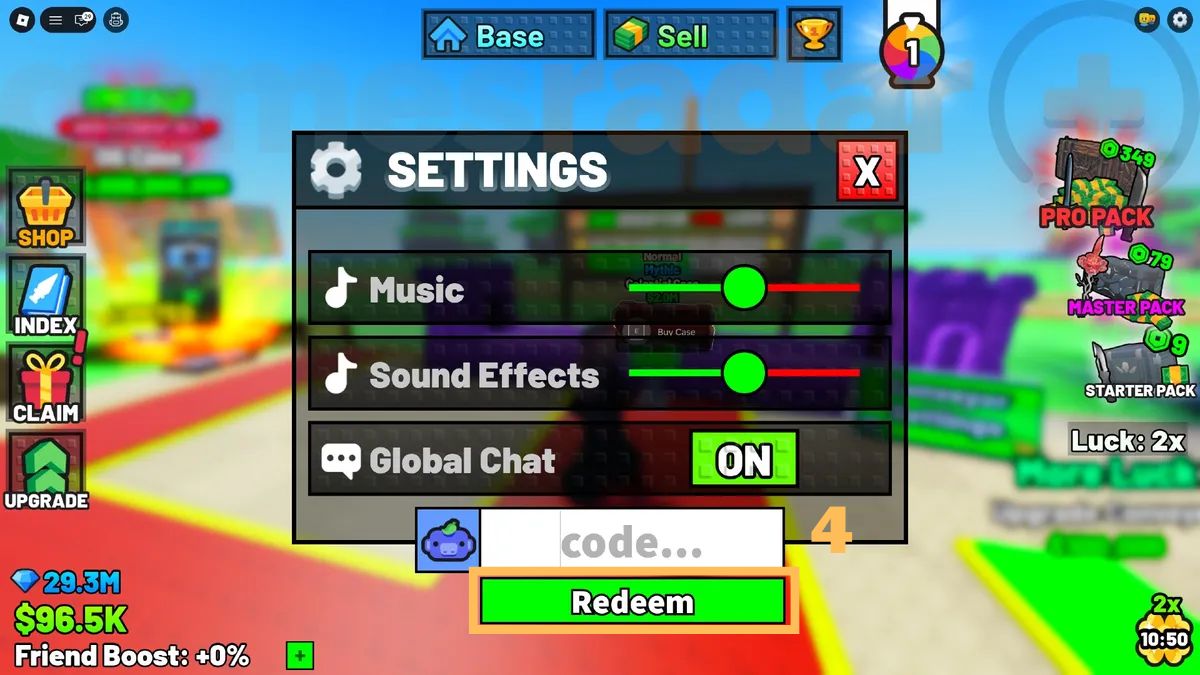 Hướng dẫn cách nhập code My Knife Farm