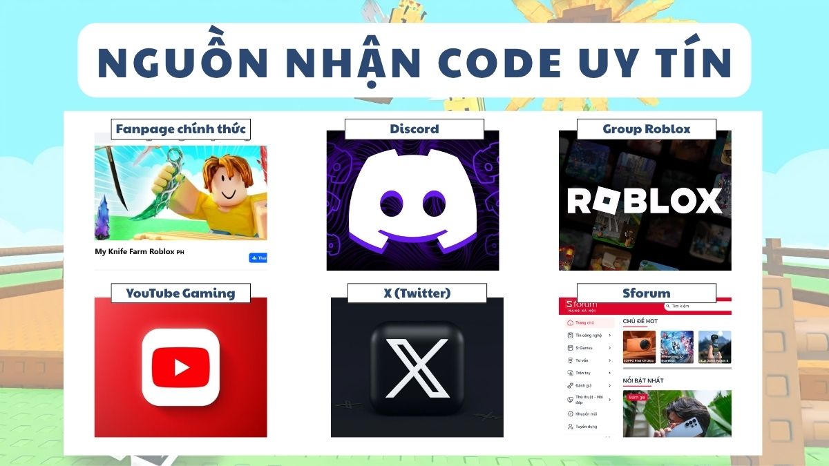 Các Nguồn nhận code My Knife Farm uy tín