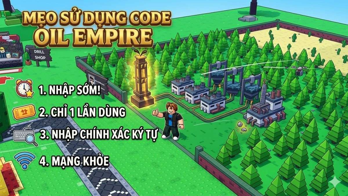 Lưu ý khi sử dụng code Oil Empire