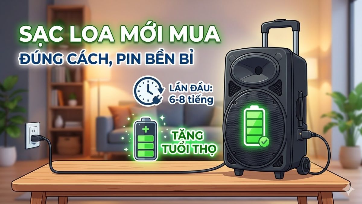 Hướng dẫn cách sạc loa kéo khi mới mua