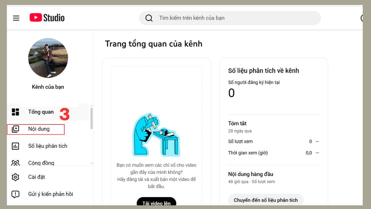 Download video của bạn bằng Youtube Studio