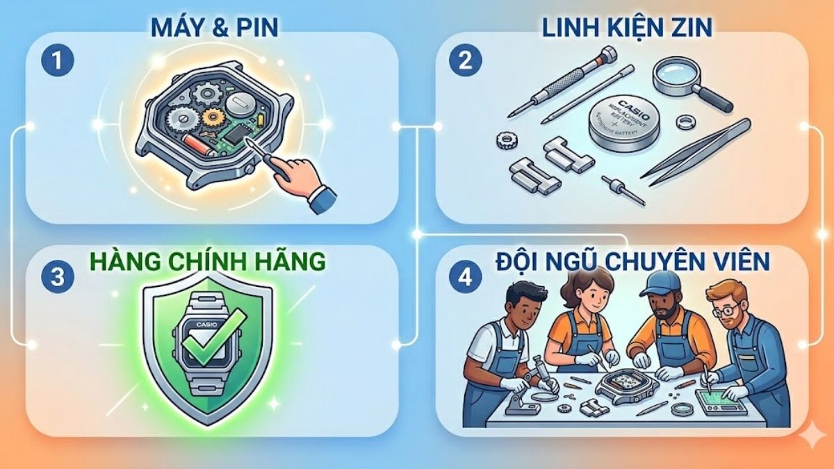 Bảo hành đồng hồ Casio có tác dụng gì?