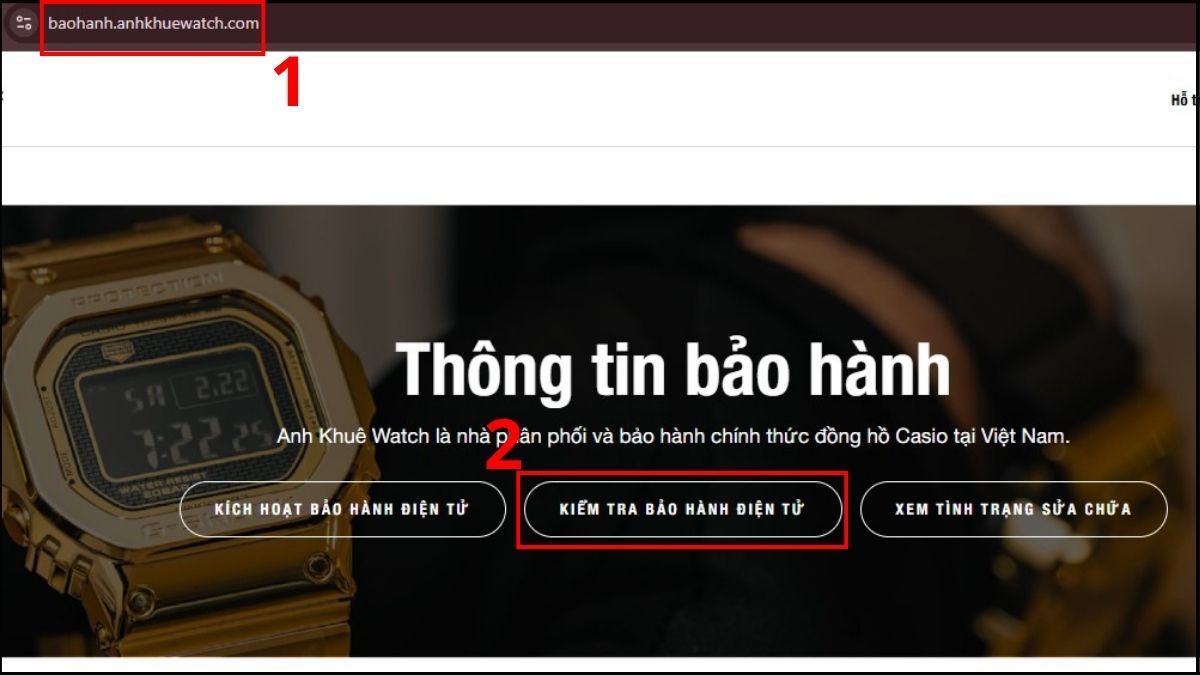 Cách kích hoạt bảo hành điện tử đồng hồ Casio