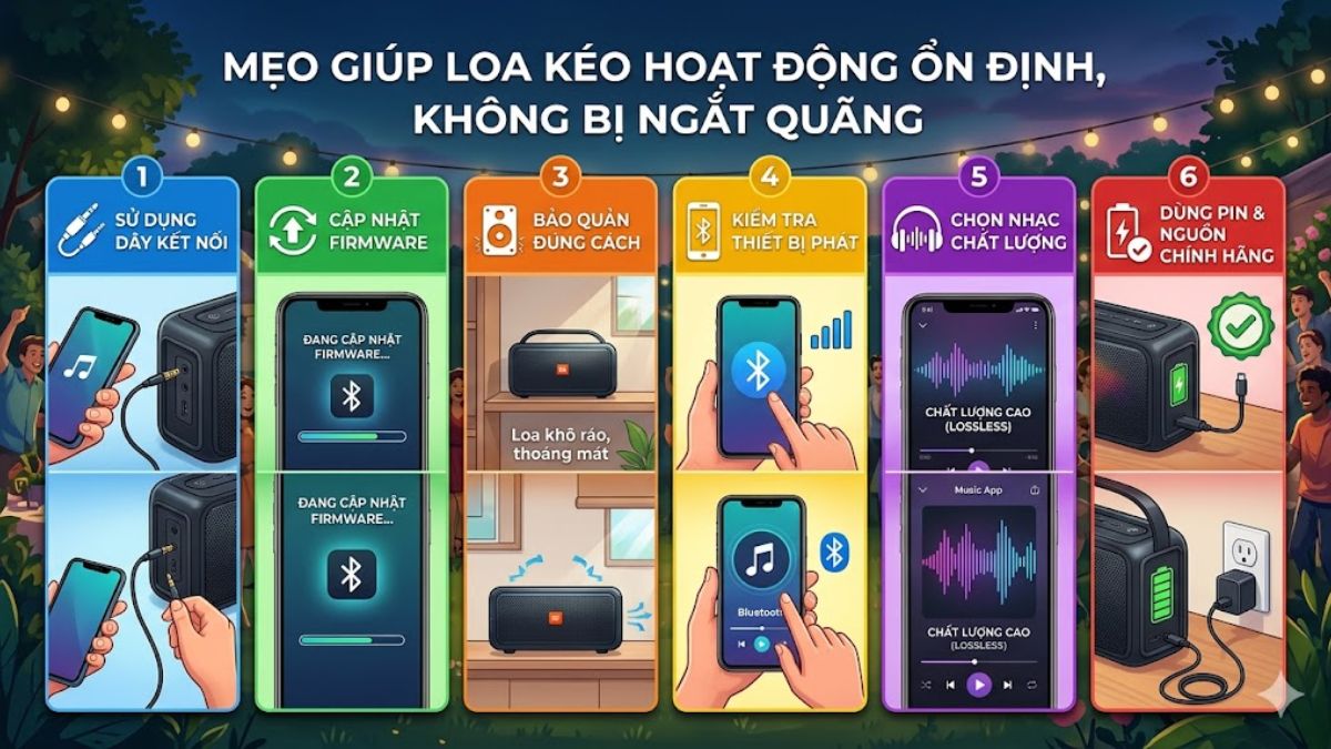 Mẹo giúp loa kéo không bị ngắt quãng