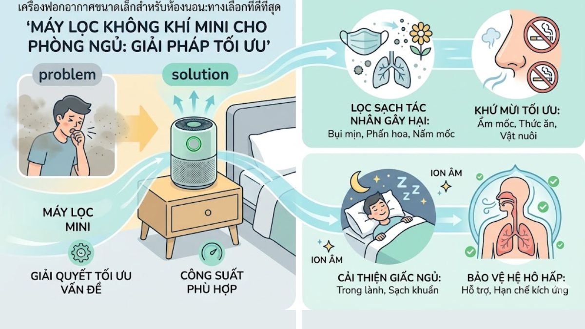 Có nên dùng máy lọc không khí cho phòng ngủ không?