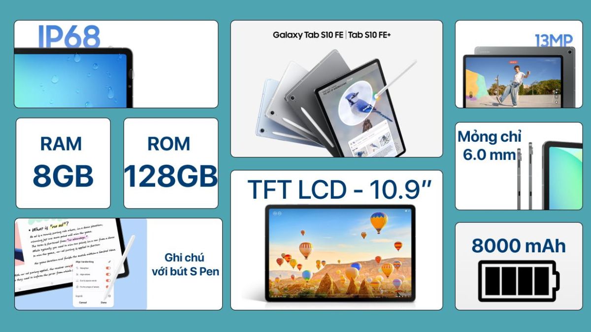 Samsung Galaxy Tab S10 FE 5G 8GB 128GB