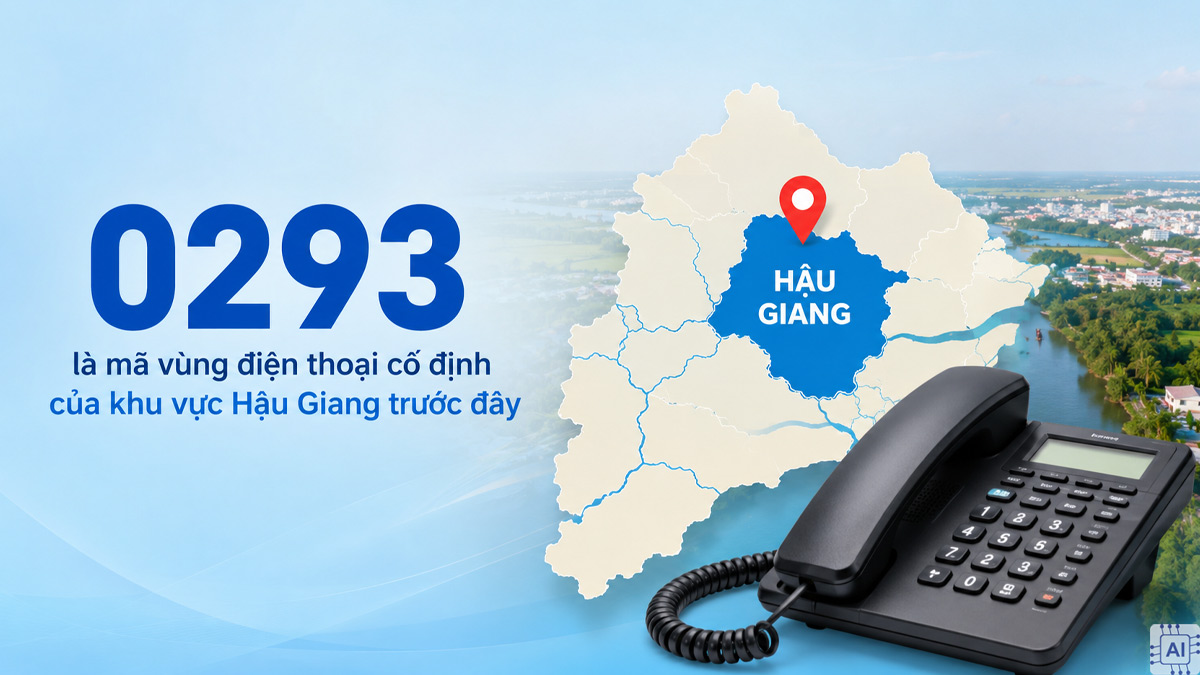 0293 là mã vùng điện thoại của Hậu Giang cũ