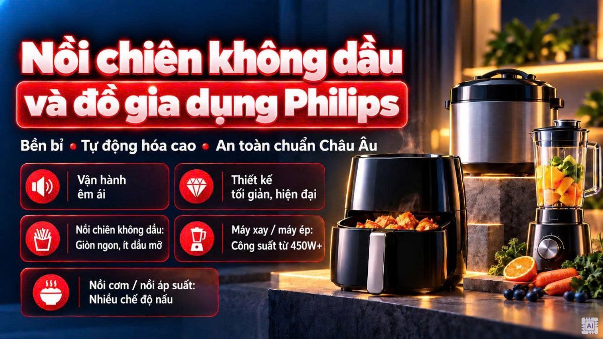 Nồi chiên không dầu và đồ gia dụng Philips