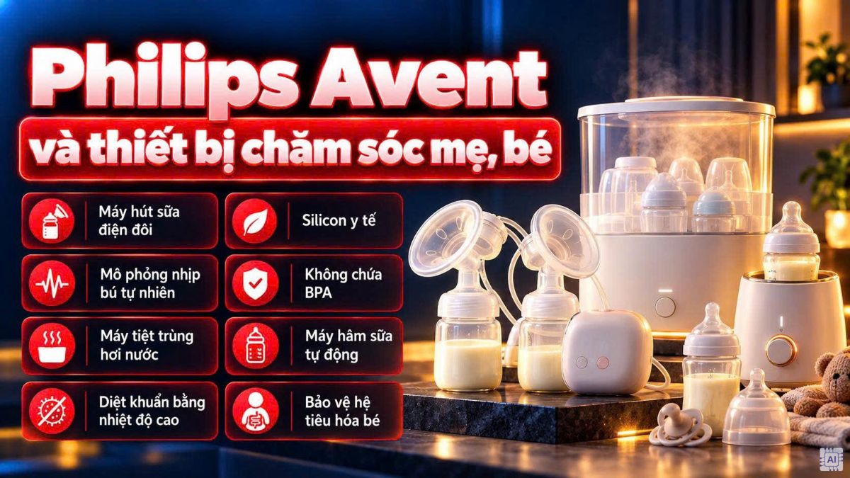 Philips Avent và thiết bị chăm sóc mẹ, bé