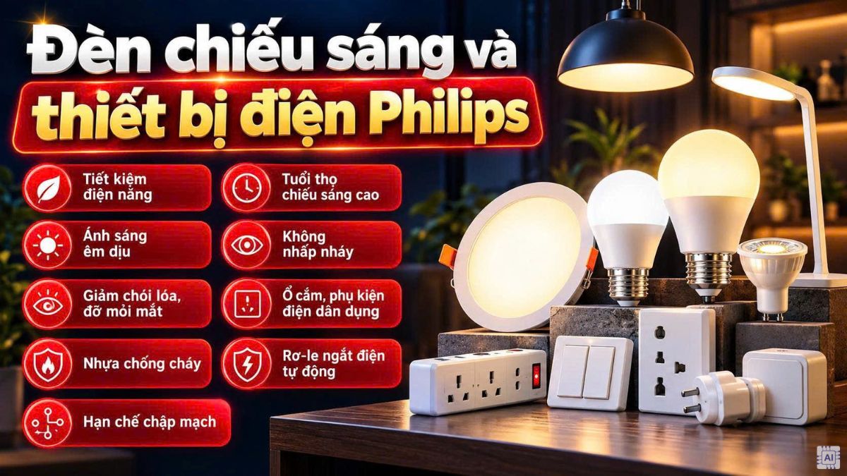 Đèn chiếu sáng và thiết bị điện Philips