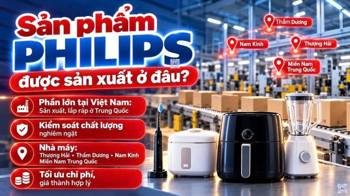 Nhiều sản phẩm của Philips sản xuất ở Trung Quốc