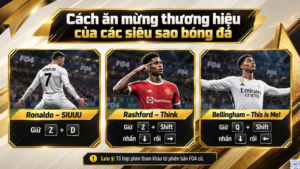 Cách ăn mừng thương hiệu của các siêu sao bóng đá
