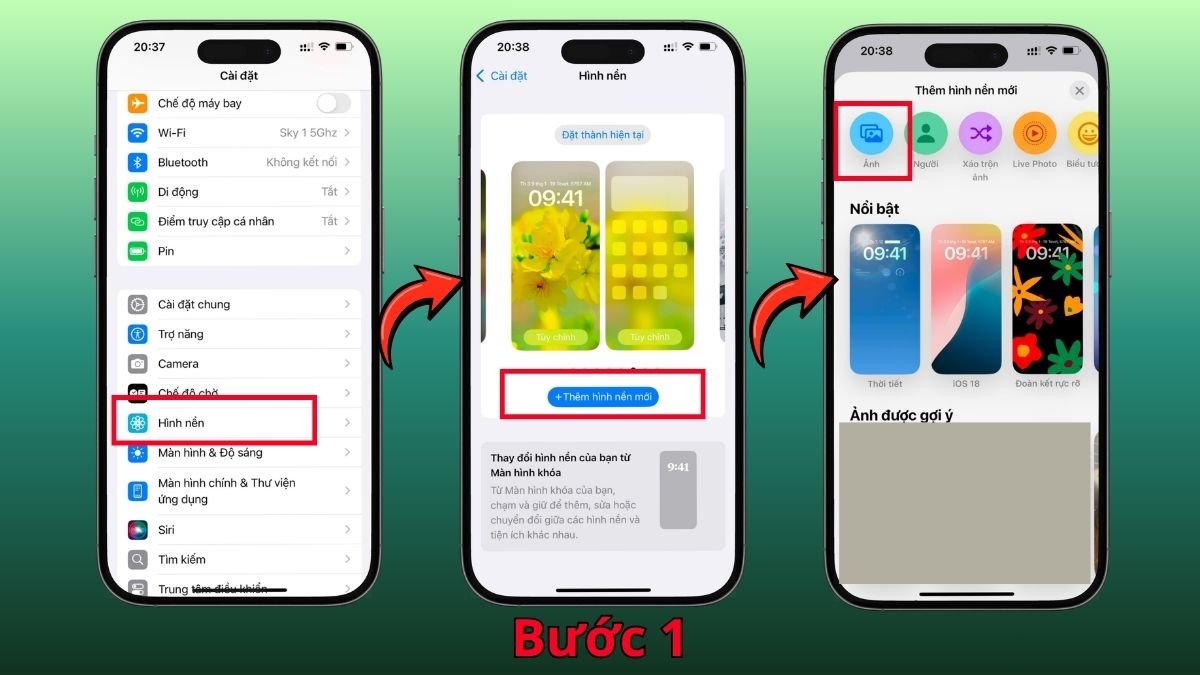 Cách cài đặt và căn chỉnh hình nền không bị lệch