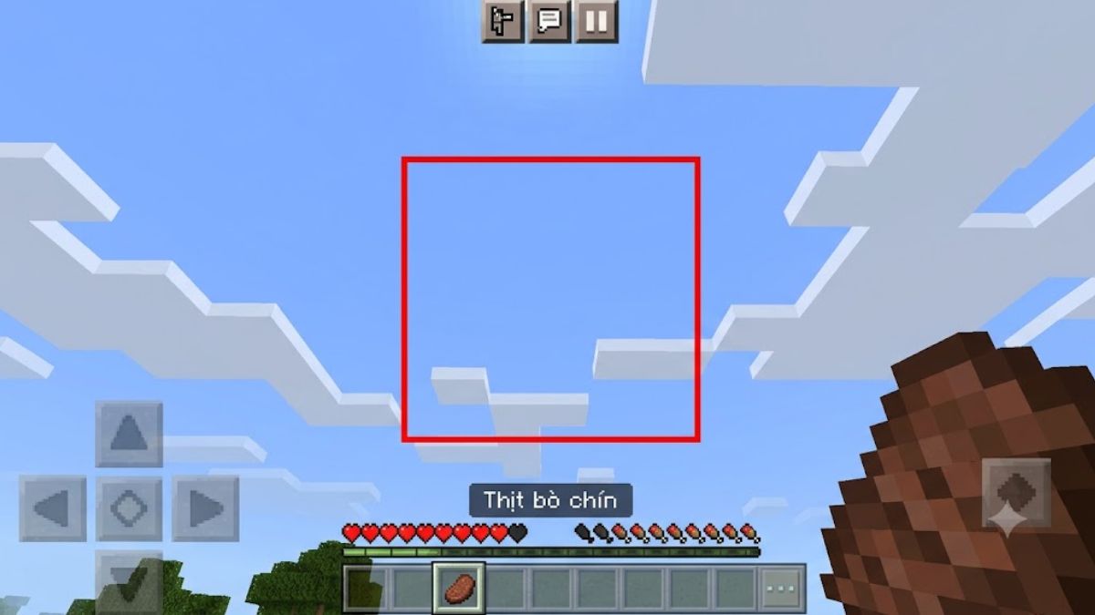Cách ăn trong Minecraft trên điện thoại Minecraft PE - bước 3
