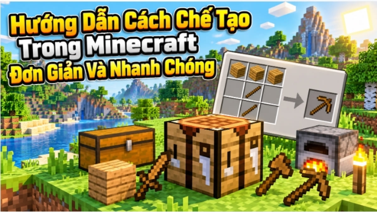 Hướng dẫn cách chế tạo trong Minecaft đơn giản và nhanh chóng