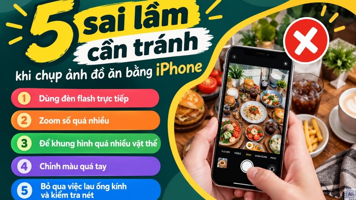 5 sai lầm cần tránh khi chụp ảnh đồ ăn bằng iPhone