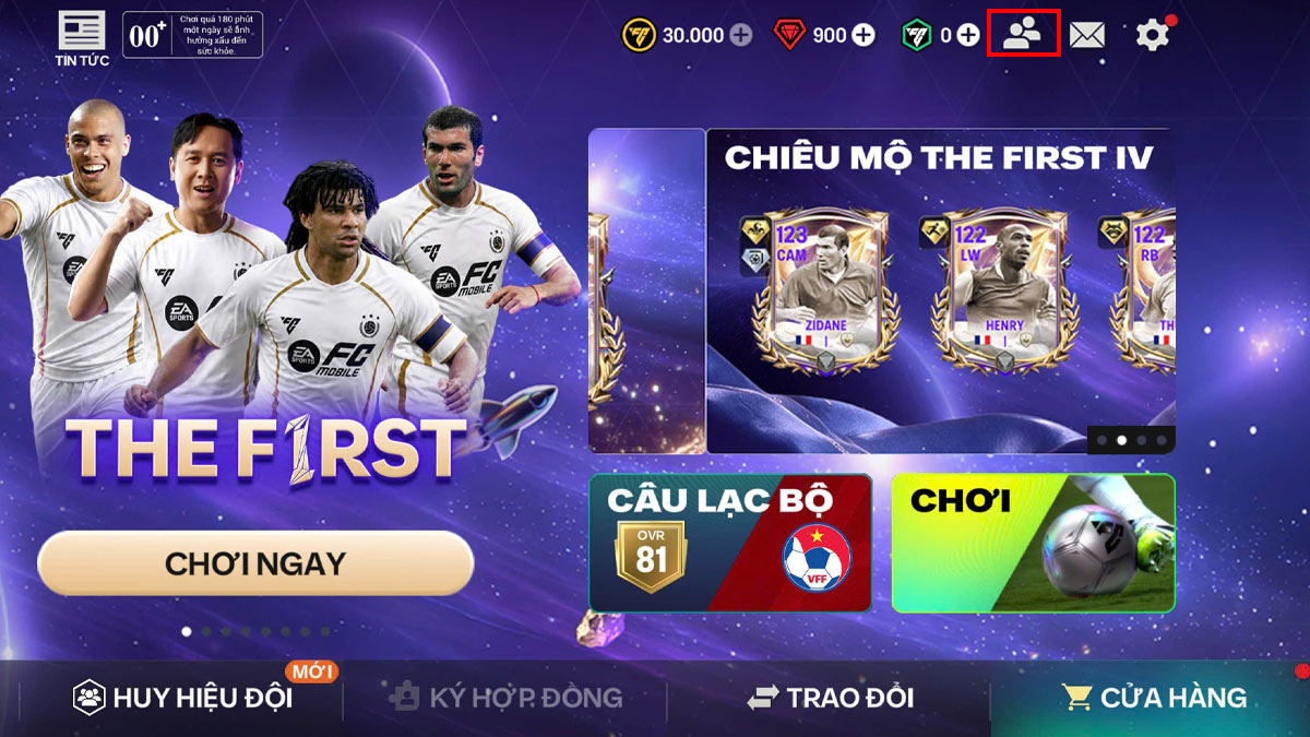 Cách kết bạn trong FC Mobile bằng ID hoặc tên