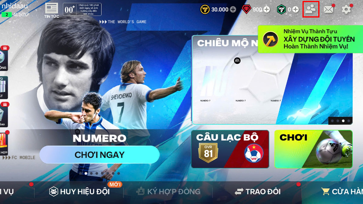 Cách mời bạn bè đá giao hữu FC Mobile
