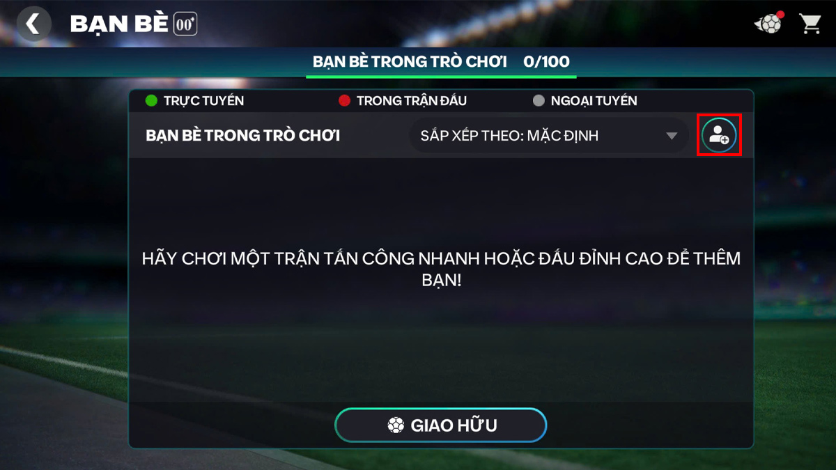 Cách kết bạn trong FC Mobile bằng ID hoặc tên