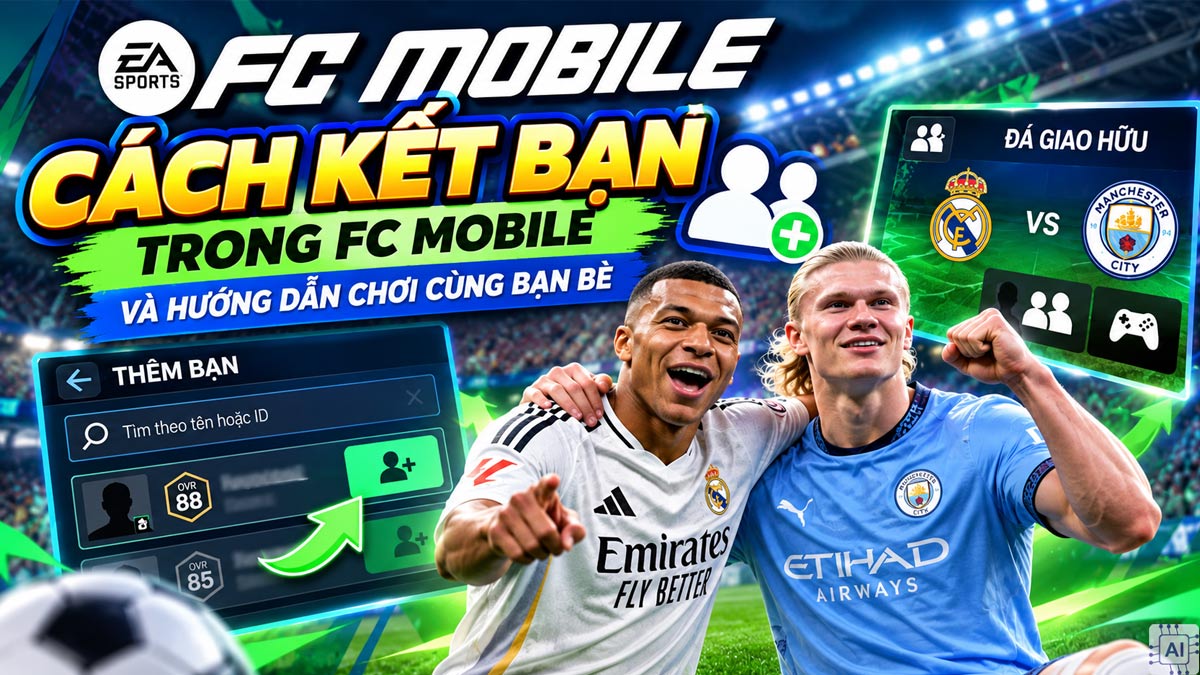 Cách kết bạn trong FC Mobile VN đơn giản nhất
