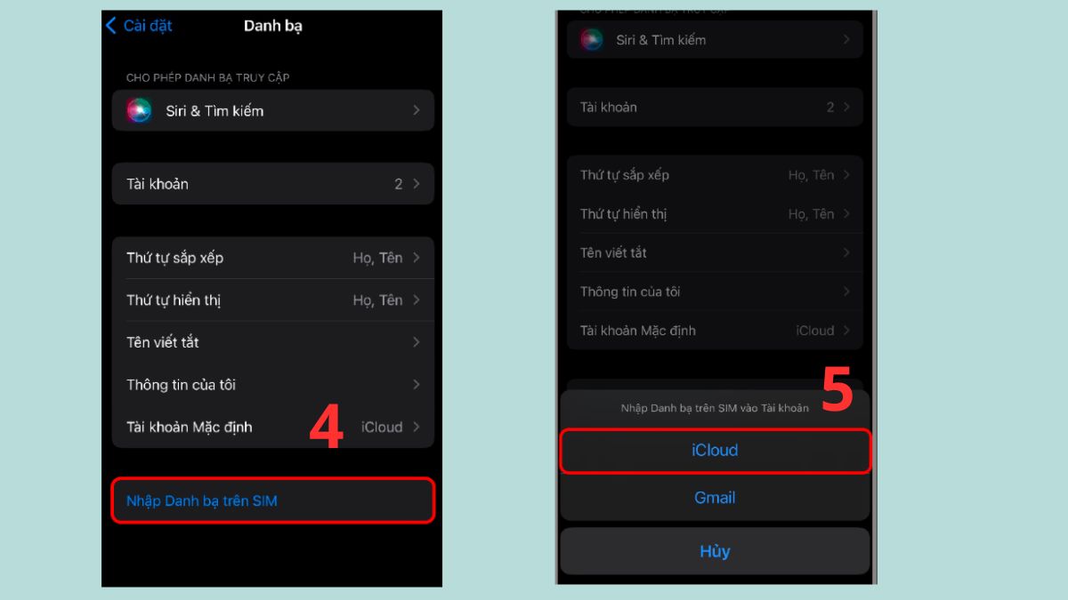 Cách nhập danh bạ từ SIM vào iPhone