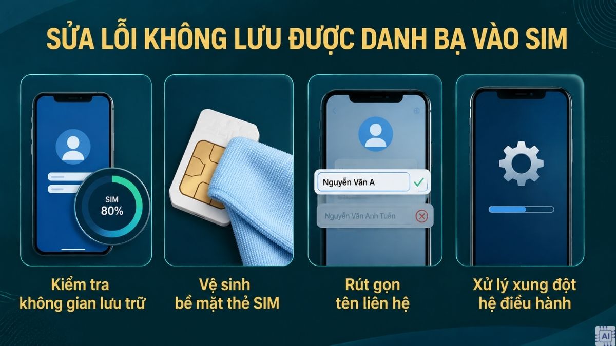 Sửa lỗi không lưu được danh bạ vào SIM