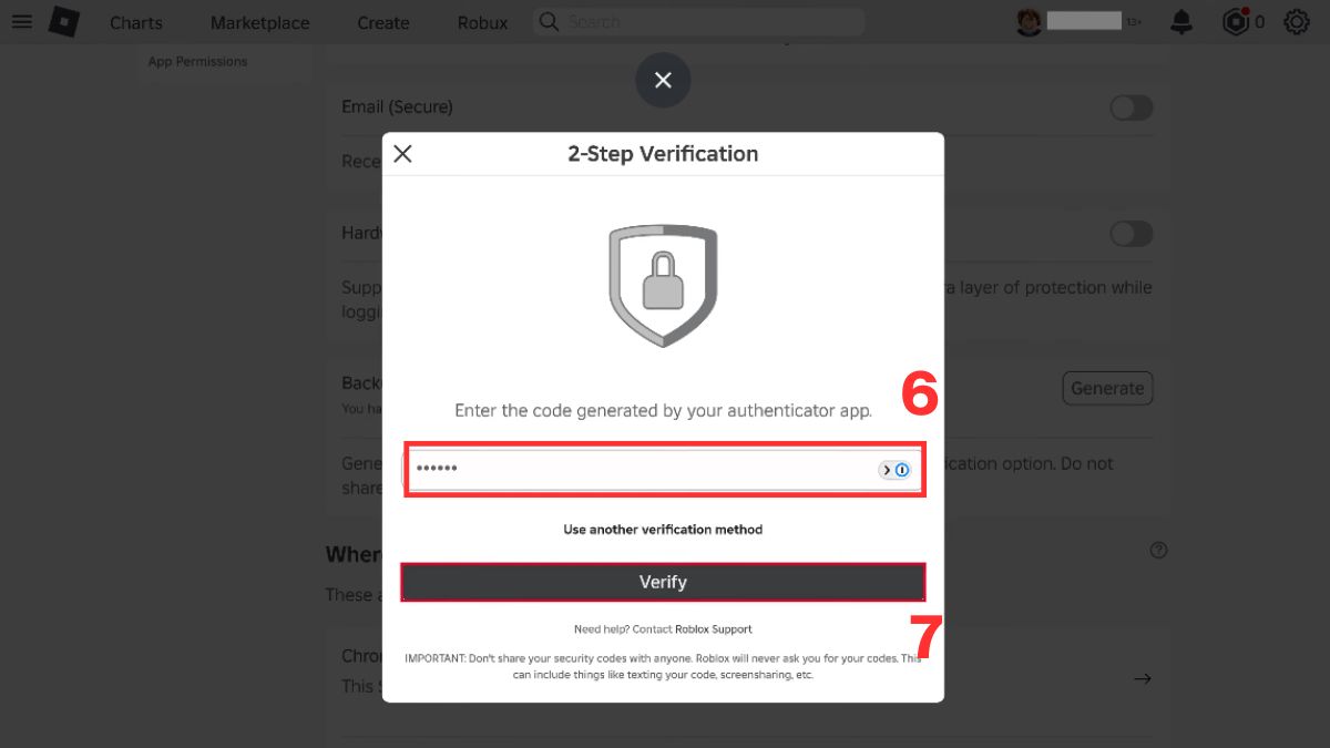 Cách tạo mã dự phòng Roblox mới khi đã hết mã