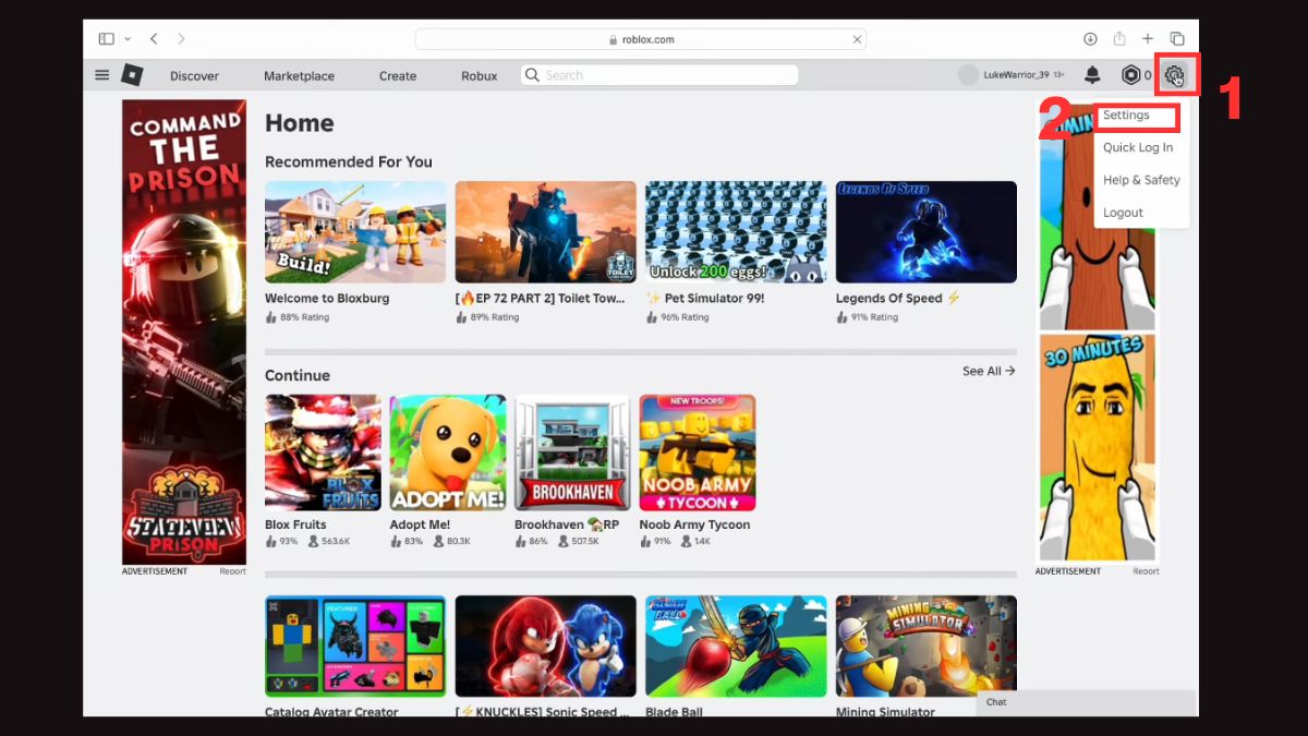 Cách tạo mã dự phòng Roblox khi mới bắt đầu