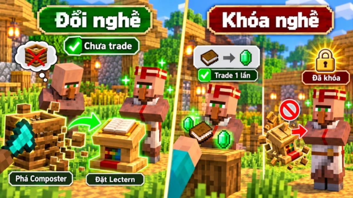 Cách đặt khối công việc giúp nhân vật nhận nghề thuận lợi hơn