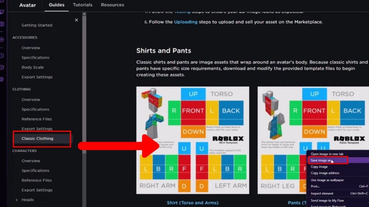 Cách tạo quần trong Roblox cho người chơi