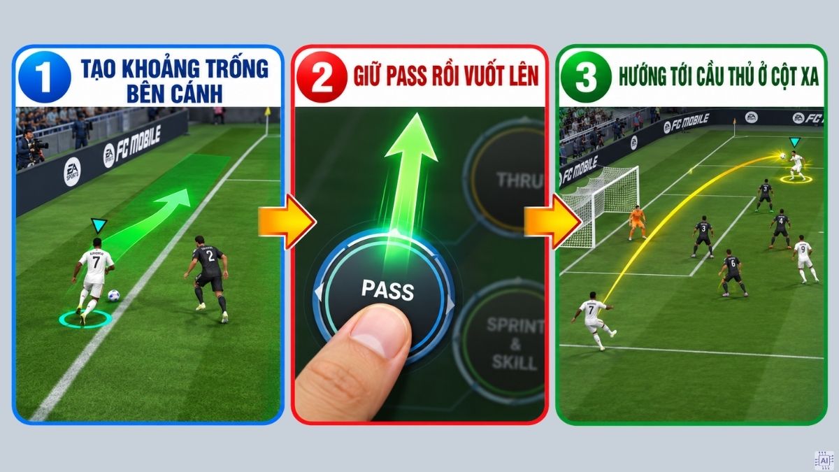 Cách tạt bóng cầu vồng FC Mobile rót dầu đỉnh cao