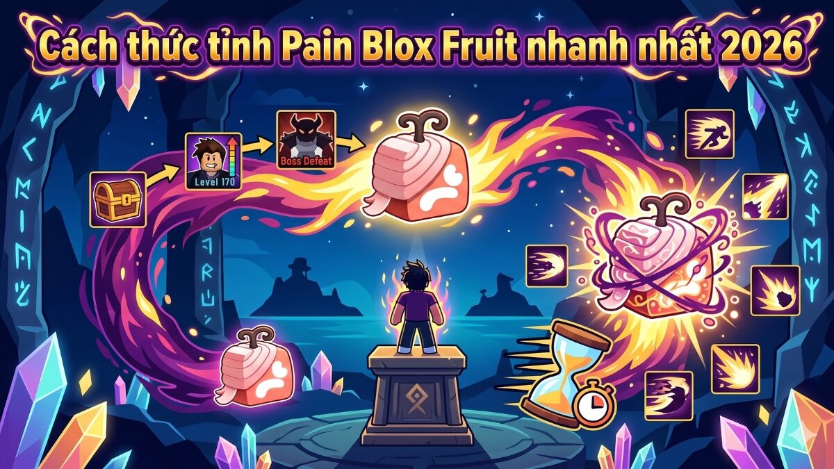 Cách thức tỉnh Pain Blox Fruit nhanh nhất 2026 