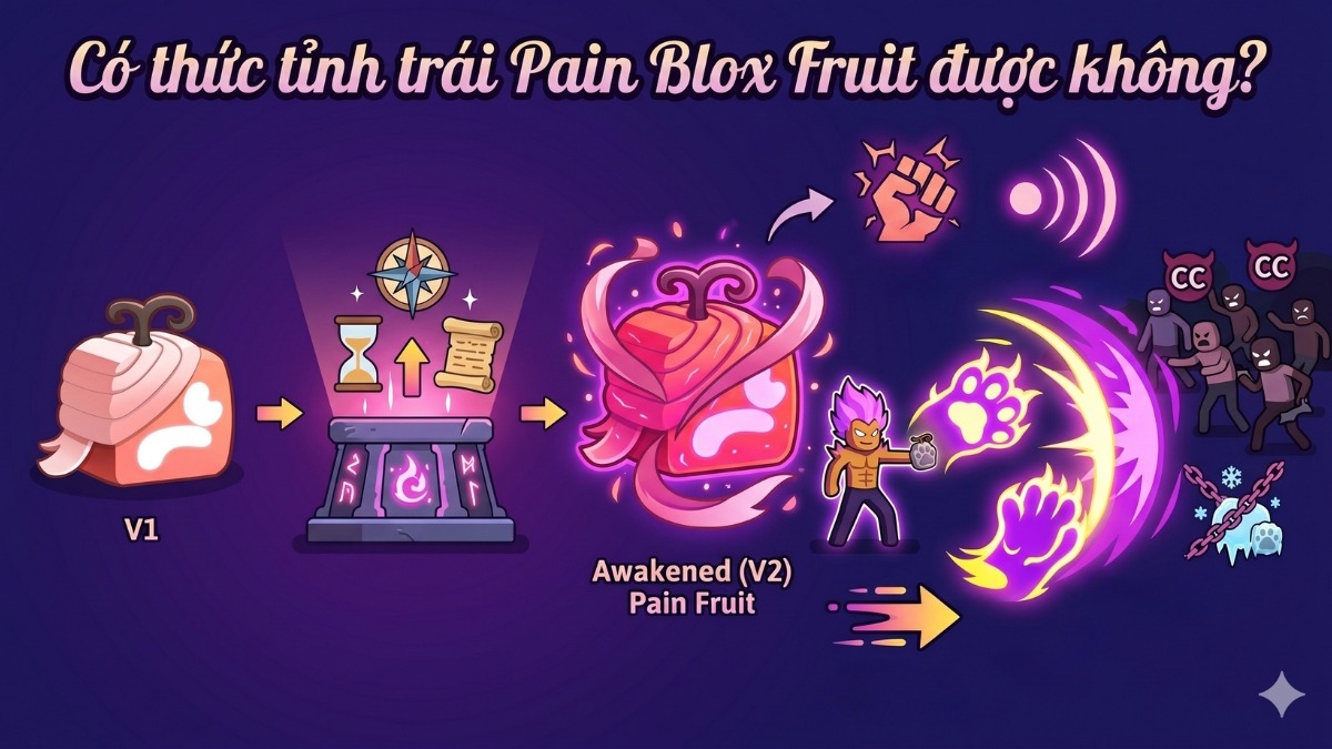 Có thức tỉnh trái Pain Blox Fruit được không?