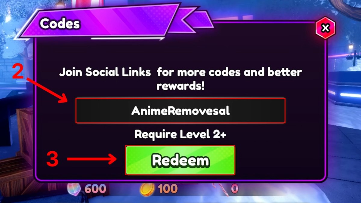 Hướng dẫn cách nhập code Anime Reversal