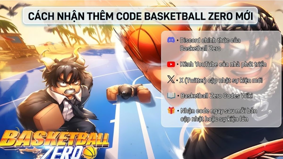 Cách nhận thêm code Basketball Zero mới nhất