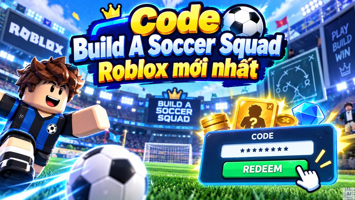 Full code Build a Soccer Squad mới 2026 và cách nhập