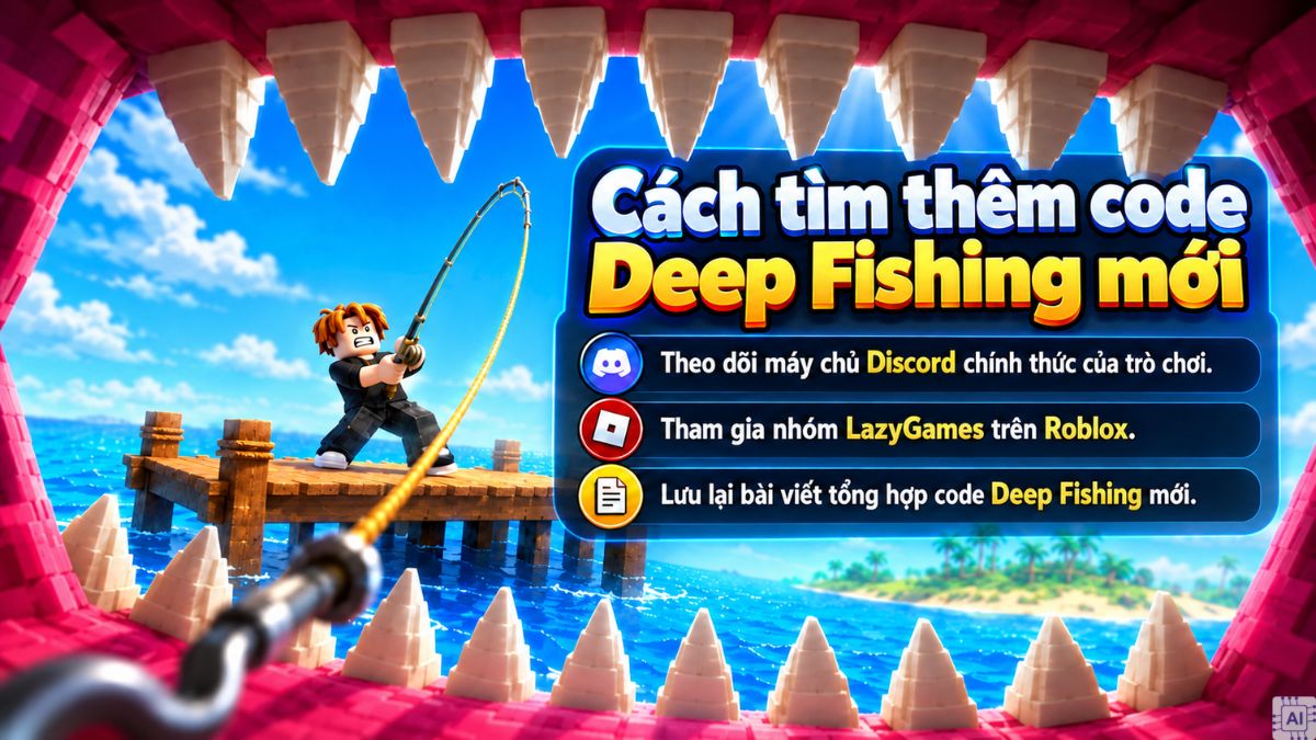Các cách để tìm code Deep Fishing mới