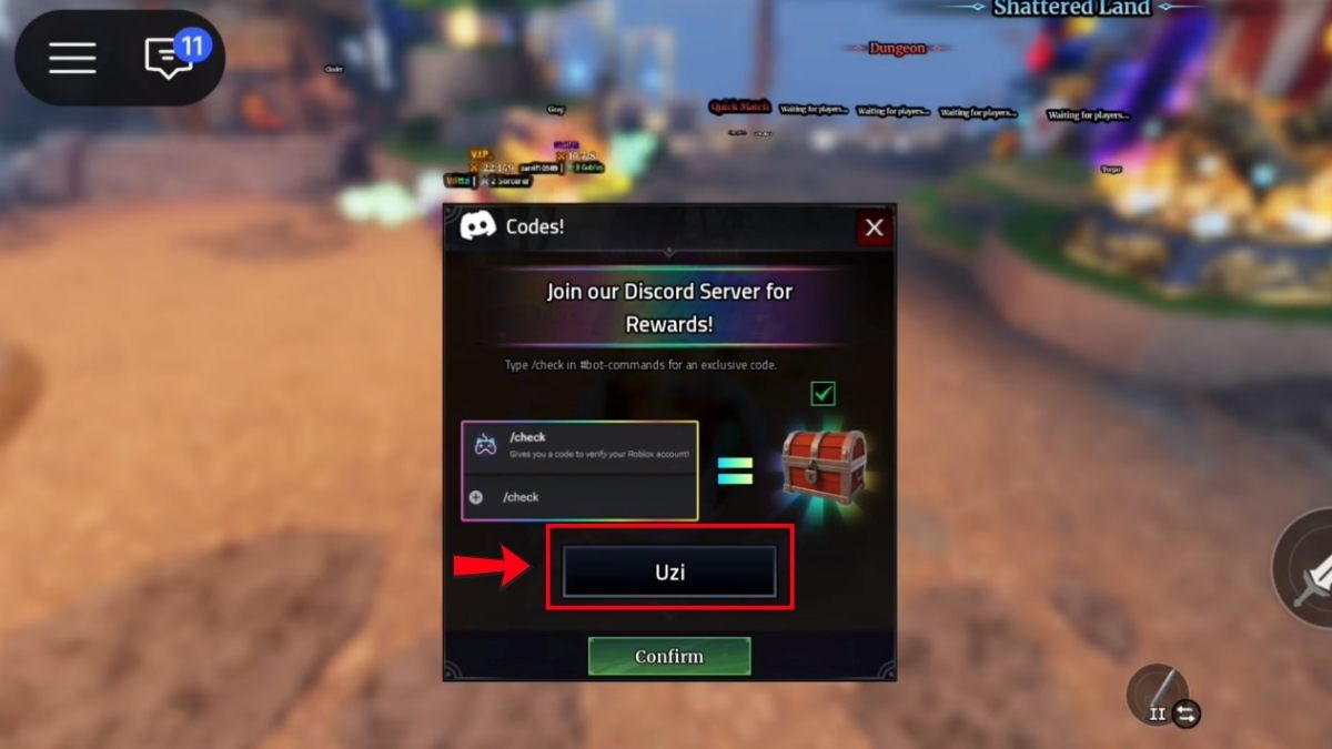 Hướng dẫn cách nhập code Iron Soul Dungeon Roblox